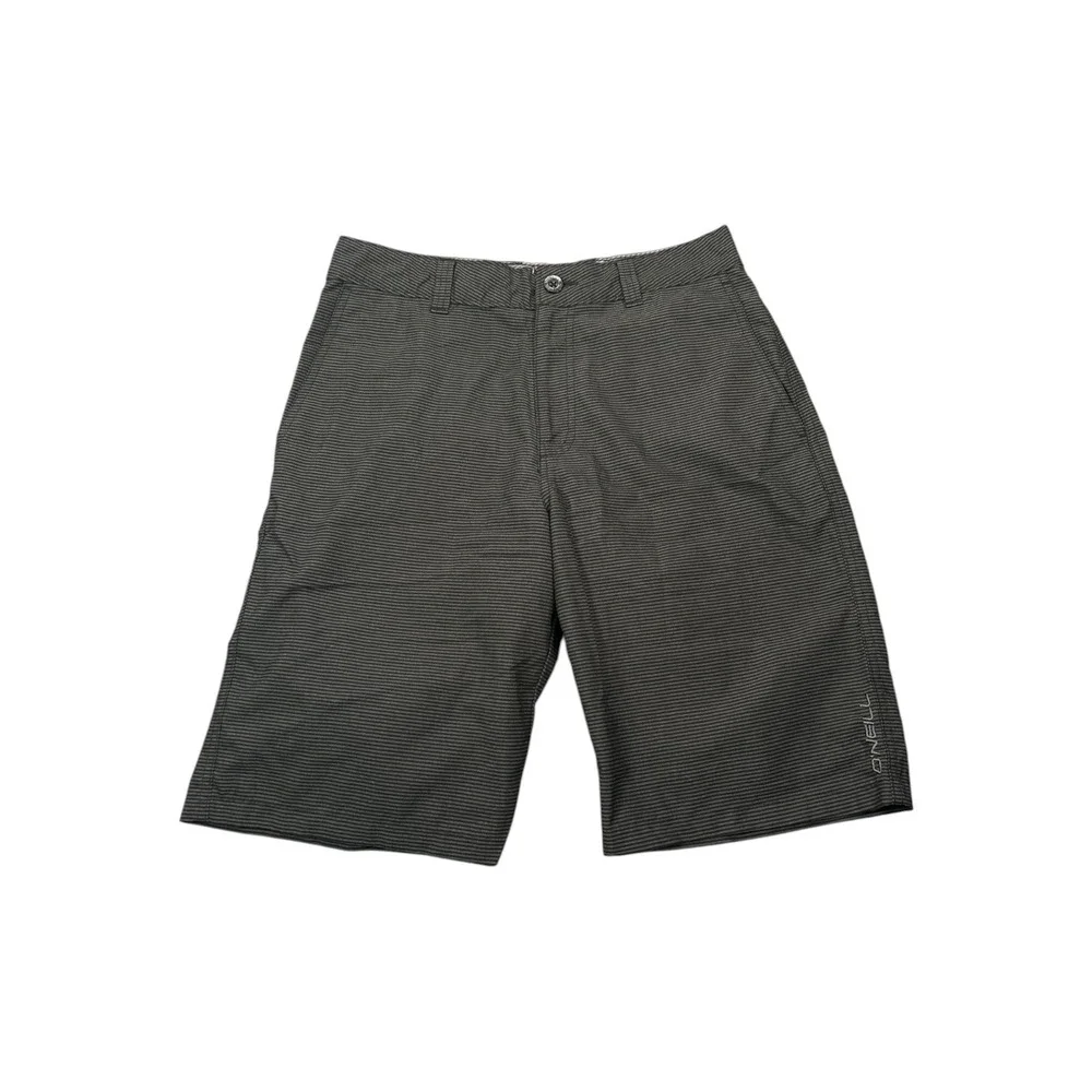 ONeill Hybrid Shorts Mens 30 Grey Black Striped Boardshorts Casual Walk Shorts
